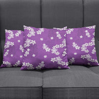 Hawaii Monstera Deliciosa Pillow Cover Purple Plumeria Polynesian Pattern LT05 - Polynesian Pride
