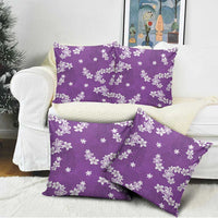 Hawaii Monstera Deliciosa Pillow Cover Purple Plumeria Polynesian Pattern LT05 - Polynesian Pride