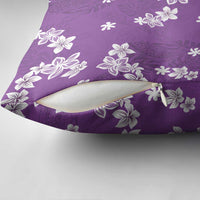 Hawaii Monstera Deliciosa Pillow Cover Purple Plumeria Polynesian Pattern LT05 - Polynesian Pride
