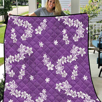 Hawaii Monstera Deliciosa Quilt Purple Plumeria Polynesian Pattern LT05 Purple - Polynesian Pride