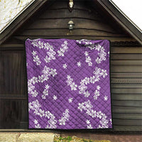 Hawaii Monstera Deliciosa Quilt Purple Plumeria Polynesian Pattern LT05 - Polynesian Pride