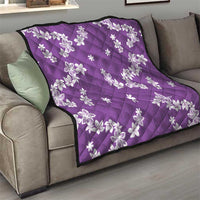Hawaii Monstera Deliciosa Quilt Purple Plumeria Polynesian Pattern LT05 - Polynesian Pride