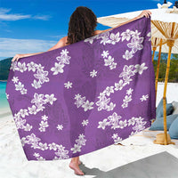 Hawaii Monstera Deliciosa Sarong Purple Plumeria Polynesian Pattern LT05 One Size 44 x 66 inches Purple - Polynesian Pride