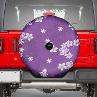 Hawaii Monstera Deliciosa Spare Tire Cover Purple Plumeria Polynesian Pattern LT05 - Polynesian Pride