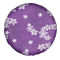 Hawaii Monstera Deliciosa Spare Tire Cover Purple Plumeria Polynesian Pattern LT05 - Polynesian Pride