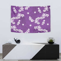 Hawaii Monstera Deliciosa Tapestry Purple Plumeria Polynesian Pattern LT05 - Polynesian Pride