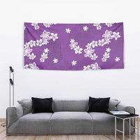 Hawaii Monstera Deliciosa Tapestry Purple Plumeria Polynesian Pattern LT05 - Polynesian Pride