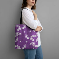 Hawaii Monstera Deliciosa Tote Bag Purple Plumeria Polynesian Pattern LT05 - Polynesian Pride