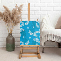 Hawaii Monstera Deliciosa Canvas Wall Art Blue Plumeria Polynesian Pattern LT05 - Polynesian Pride