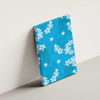 Hawaii Monstera Deliciosa Canvas Wall Art Blue Plumeria Polynesian Pattern LT05 - Polynesian Pride