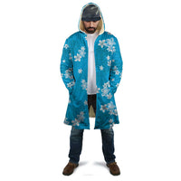 Hawaii Monstera Deliciosa Cloak Blue Plumeria Polynesian Pattern LT05 - Polynesian Pride