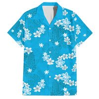 Hawaii Monstera Deliciosa Hawaiian Shirt Blue Plumeria Polynesian Pattern LT05 Blue - Polynesian Pride
