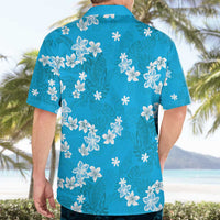Hawaii Monstera Deliciosa Hawaiian Shirt Blue Plumeria Polynesian Pattern LT05 - Polynesian Pride