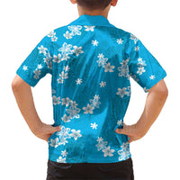 Hawaii Monstera Deliciosa Hawaiian Shirt Blue Plumeria Polynesian Pattern LT05 - Polynesian Pride