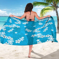 Hawaii Monstera Deliciosa Sarong Blue Plumeria Polynesian Pattern LT05 - Polynesian Pride