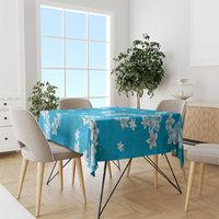 Hawaii Monstera Deliciosa Tablecloth Blue Plumeria Polynesian Pattern LT05 - Polynesian Pride