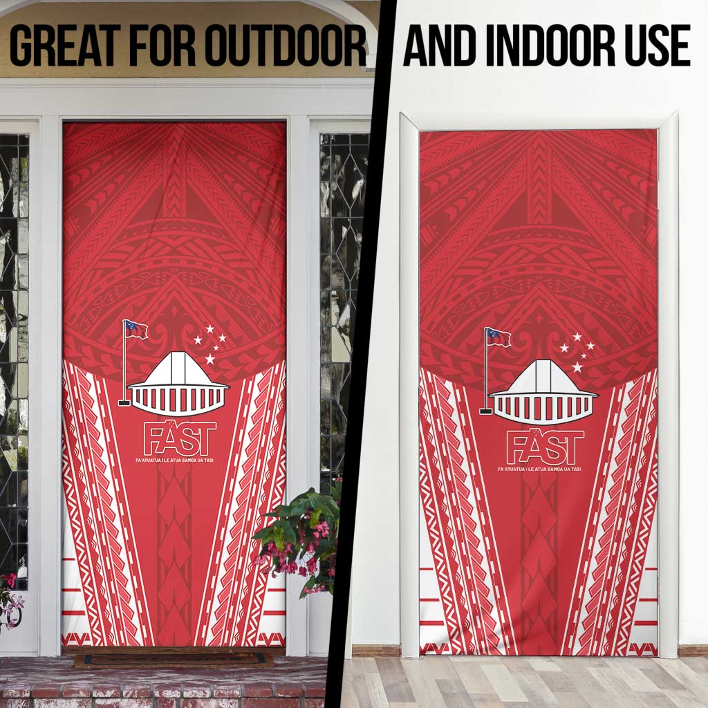 Samoa FAST Door Cover Forever Proud Samoan Tribal Pattern LT05 - Polynesian Pride