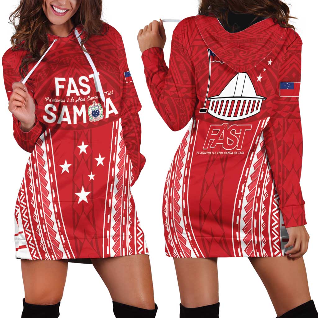 Samoa FAST Hoodie Dress Forever Proud Samoan Tribal Pattern LT05 - Polynesian Pride