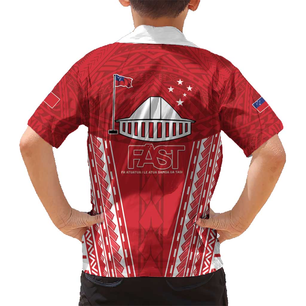Samoa FAST Kid Hawaiian Shirt Forever Proud Samoan Tribal Pattern LT05 - Polynesian Pride