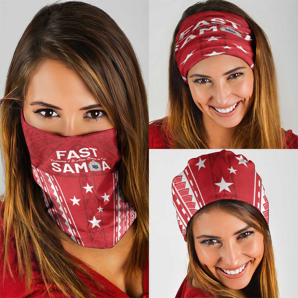 Samoa FAST Neck Gaiter Forever Proud Samoan Tribal Pattern LT05 - Polynesian Pride