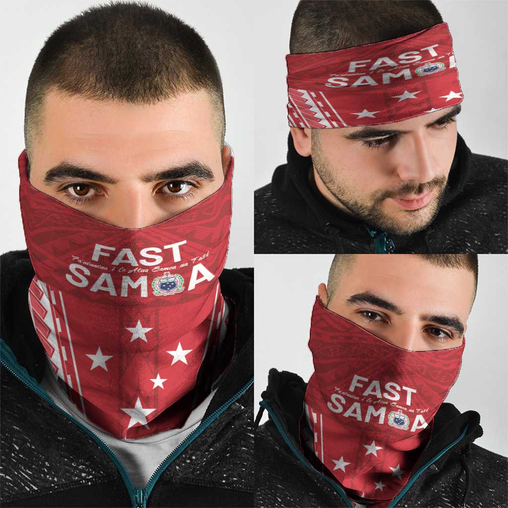 Samoa FAST Neck Gaiter Forever Proud Samoan Tribal Pattern LT05 - Polynesian Pride