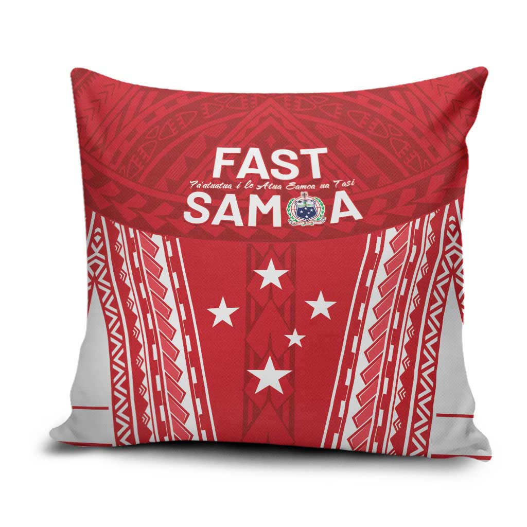 Samoa FAST Pillow Cover Forever Proud Samoan Tribal Pattern LT05 Red - Polynesian Pride