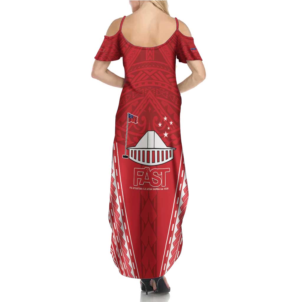Samoa FAST Summer Maxi Dress Forever Proud Samoan Tribal Pattern LT05 - Polynesian Pride