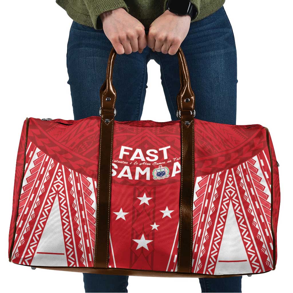 Samoa FAST Travel Bag Forever Proud Samoan Tribal Pattern LT05 Red - Polynesian Pride