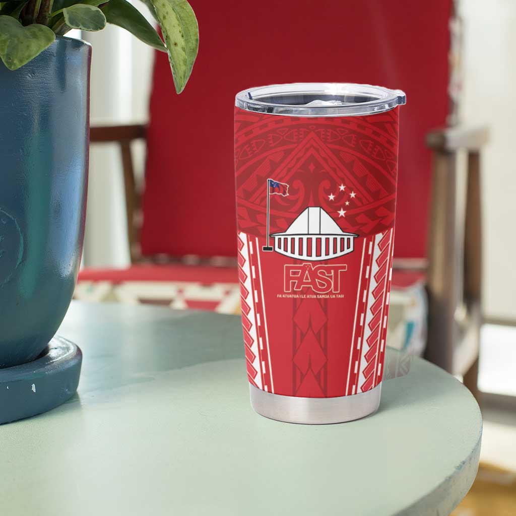 Samoa FAST Tumbler Cup Forever Proud Samoan Tribal Pattern LT05 - Polynesian Pride