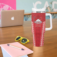 Samoa FAST Tumbler With Handle Forever Proud Samoan Tribal Pattern LT05 - Polynesian Pride