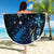 Hawaii Makahiki Season Beach Blanket Floral Tribal Tattoo Blue Galaxy