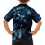 Hawaii Makahiki Season Family Matching Short Sleeve Bodycon Dress and Hawaiian Shirt Floral Tribal Tattoo Blue Galaxy