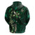 Hawaii Makahiki Season Zip Hoodie Floral Tribal Tattoo Green Galaxy