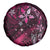 Hawaii Makahiki Season Spare Tire Cover Floral Tribal Tattoo Pink Galaxy