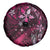 Hawaii Makahiki Season Spare Tire Cover Floral Tribal Tattoo Pink Galaxy