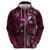 Hawaii Makahiki Season Zip Hoodie Floral Tribal Tattoo Pink Galaxy