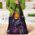 Hawaii Makahiki Season Grocery Bag Floral Tribal Tattoo Purple Galaxy