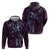 Hawaii Makahiki Season Hoodie Floral Tribal Tattoo Purple Galaxy