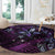 Hawaii Makahiki Season Round Carpet Floral Tribal Tattoo Purple Galaxy