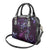 Hawaii Makahiki Season Shoulder Handbag Floral Tribal Tattoo Purple Galaxy