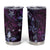 Hawaii Makahiki Season Tumbler Cup Floral Tribal Tattoo Purple Galaxy