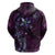 Hawaii Makahiki Season Zip Hoodie Floral Tribal Tattoo Purple Galaxy