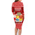 Personalized Tonga Christmas Family Matching Long Sleeve Bodycon Dress and Hawaiian Shirt Kilisimasi Fiefia Santas Coat Of Arms LT05 - Polynesian Pride