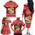 Personalized Tonga Christmas Family Matching Off Shoulder Long Sleeve Dress and Hawaiian Shirt Kilisimasi Fiefia Santas Coat Of Arms LT05 - Polynesian Pride