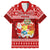 Personalized Tonga Christmas Family Matching Short Sleeve Bodycon Dress and Hawaiian Shirt Kilisimasi Fiefia Santas Coat Of Arms LT05 Dad's Shirt - Short Sleeve Red - Polynesian Pride