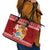 Tonga Christmas Leather Tote Bag Kilisimasi Fiefia Santas Coat Of Arms LT05 - Polynesian Pride