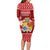 Personalized Tonga Christmas Long Sleeve Bodycon Dress Kilisimasi Fiefia Santas Coat Of Arms LT05 - Polynesian Pride