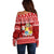 Personalized Tonga Christmas Off Shoulder Sweater Kilisimasi Fiefia Santas Coat Of Arms LT05 - Polynesian Pride