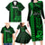 Personalized Hawaii Hauoli Makahiki Hou Family Matching Long Sleeve Bodycon Dress and Hawaiian Shirt Lono Hawaiian God Kakau Polynesian Tribal Green LT05 - Polynesian Pride