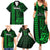 Personalized Hawaii Hauoli Makahiki Hou Family Matching Summer Maxi Dress and Hawaiian Shirt Lono Hawaiian God Kakau Polynesian Tribal Green LT05 - Polynesian Pride